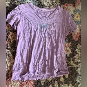 Life Is Good Purple V-Neck T-Shirt